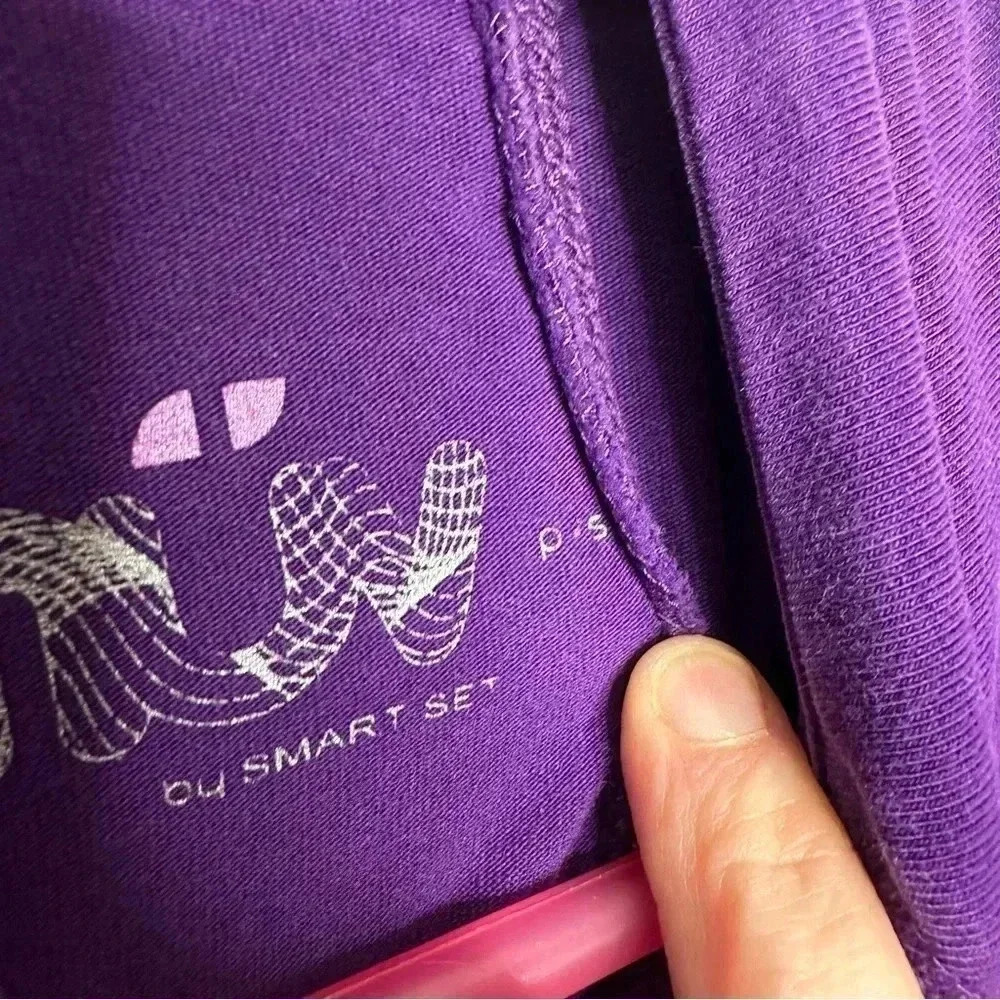 Smart Set Sweatshirt Zip Up Purple & Black  Size Small - Picture 11 of 16